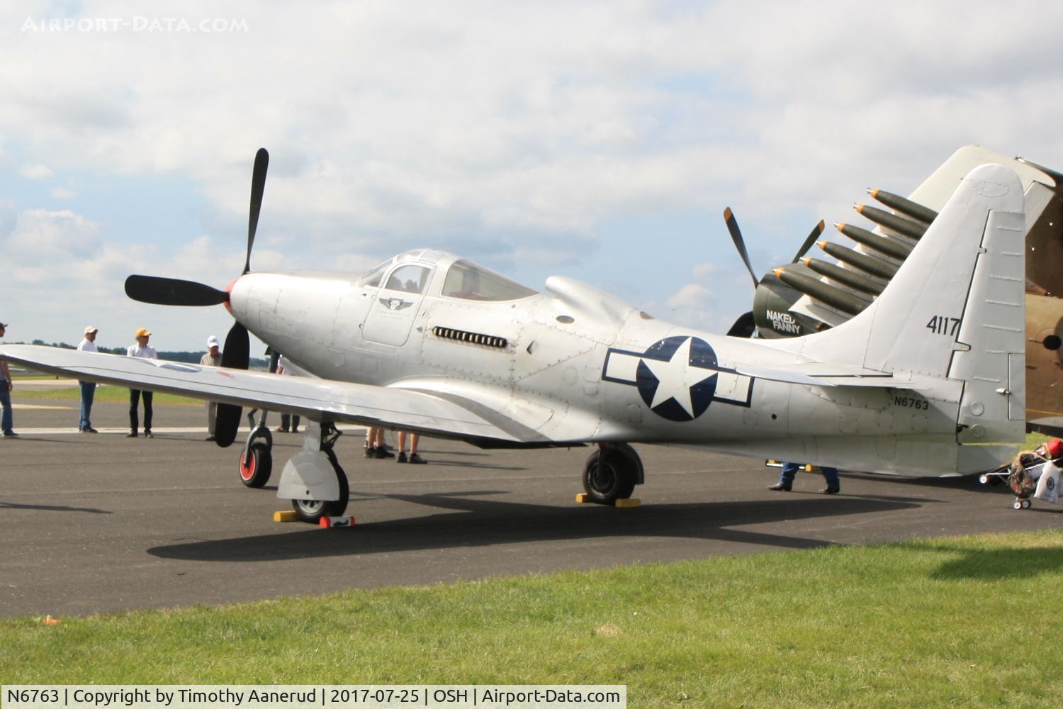 N6763, 1946 Bell P-63F Kingcobra C/N 296E1-1R, 1946 Bell P-63F Kingcobra, c/n: 296E1-1R
