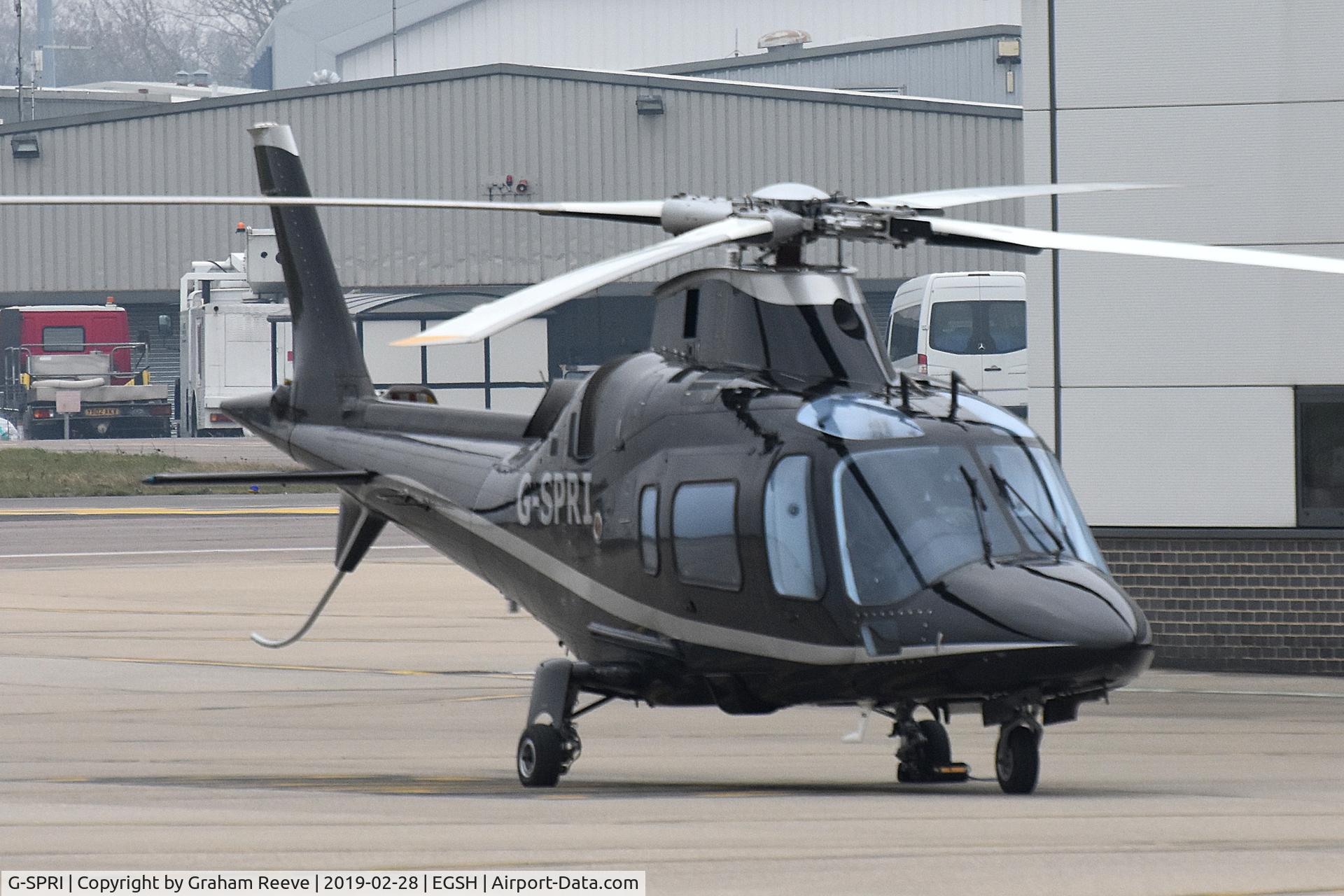 G-SPRI, 2008 Agusta A-109E Power C/N 11721, Parked at Norwich.