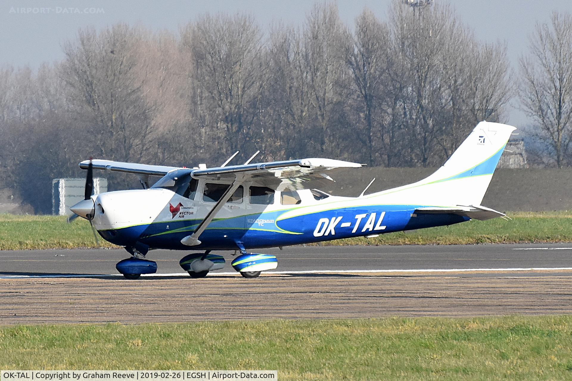 OK-TAL, 2014 Cessna T206H Turbo Stationair Turbo Stationair C/N T20609125, Departing from Norwich.