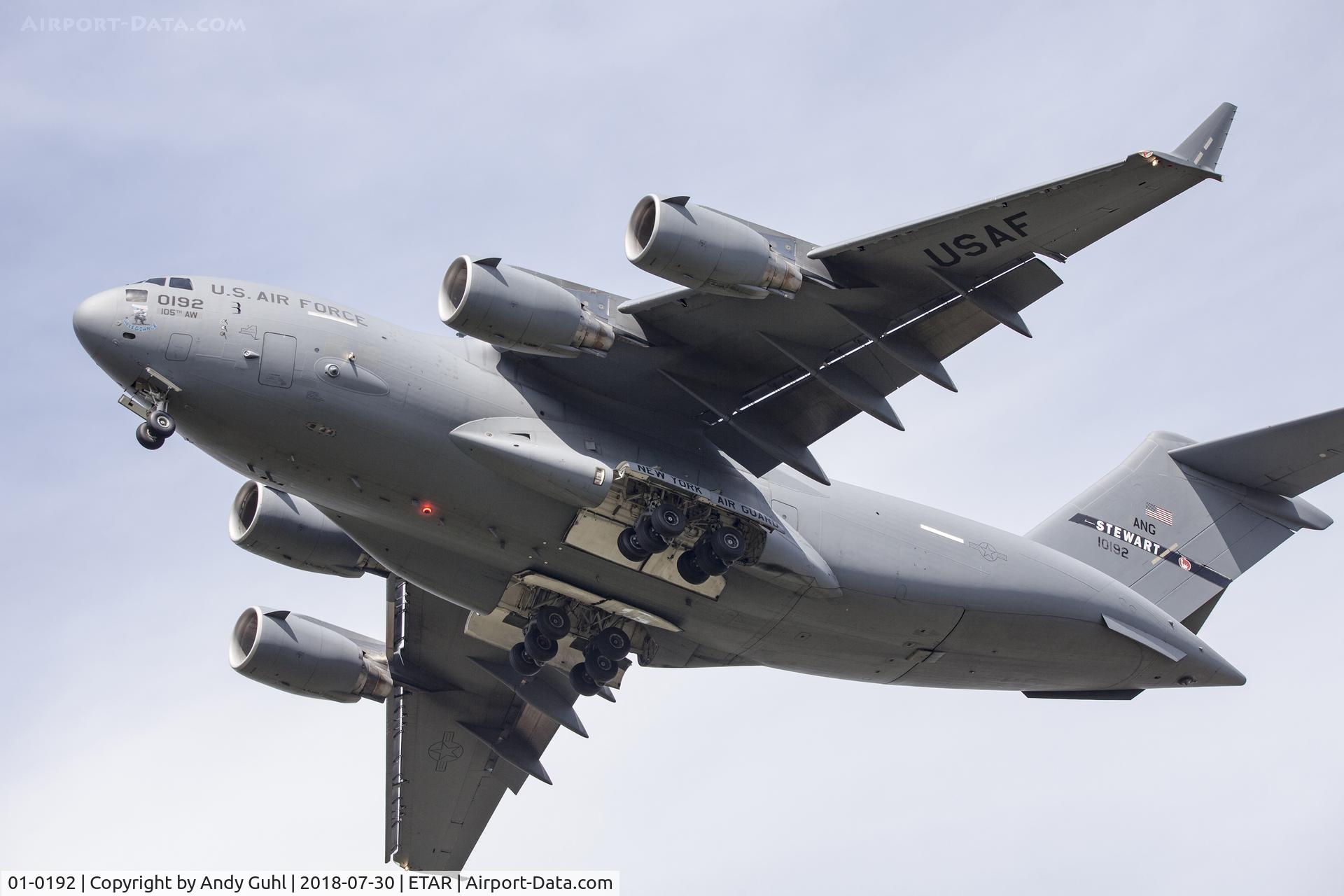 01-0192, 2001 Boeing C-17A Globemaster III C/N P-92, Belly pic