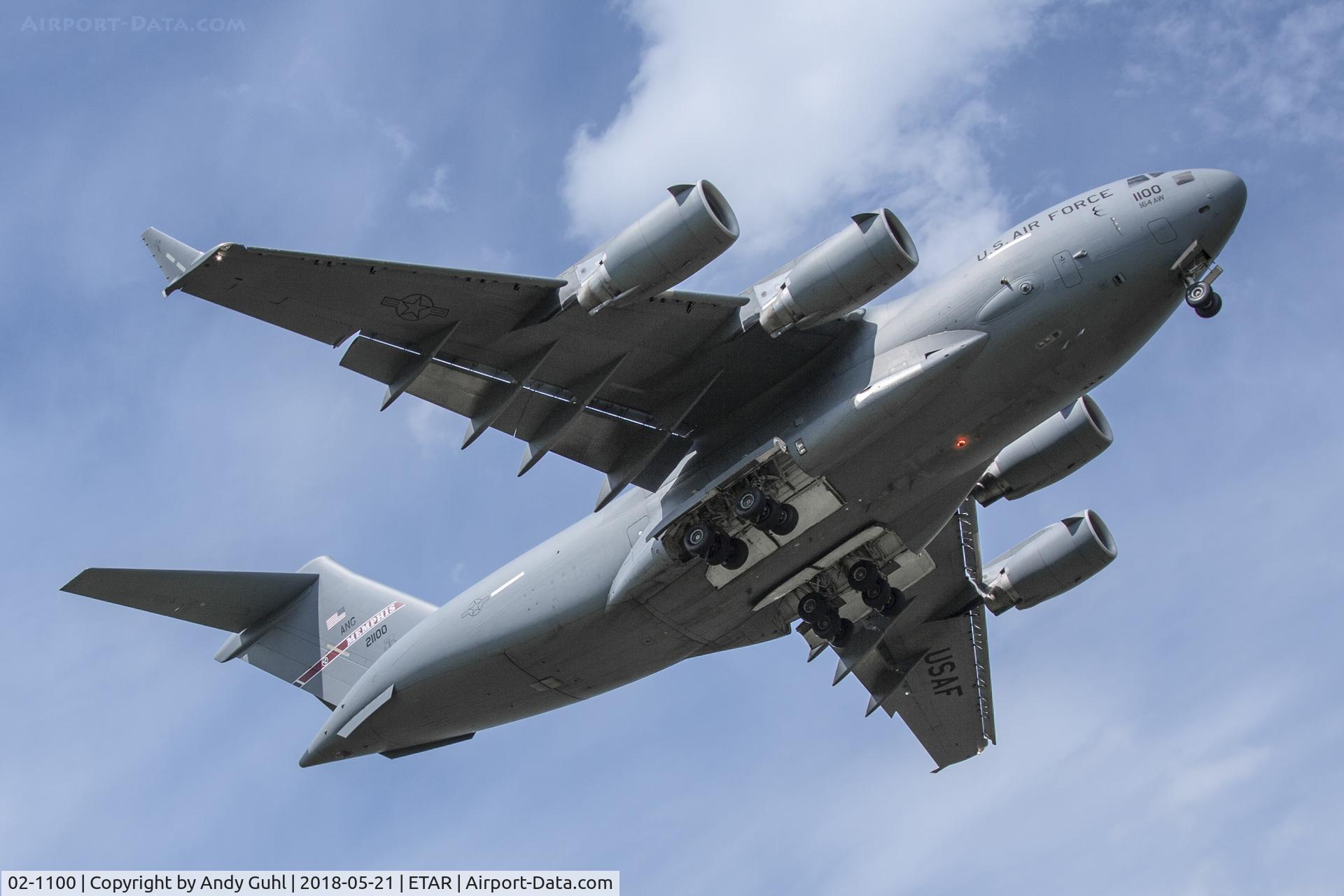 02-1100, 2002 Boeing C-17A Globemaster III C/N P-100, Inbound