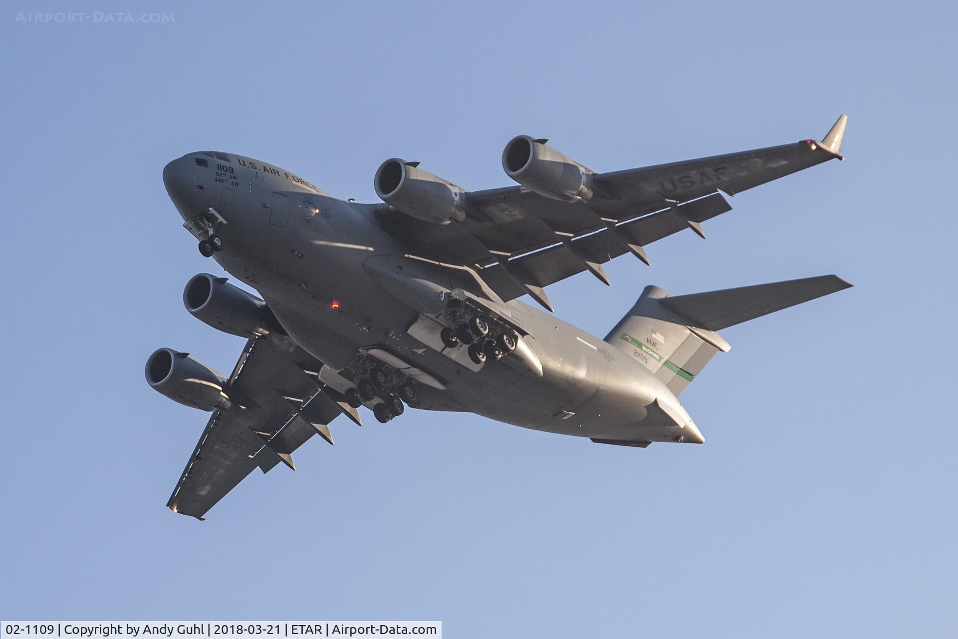 02-1109, 2002 Boeing C-17A Globemaster III C/N P-109, Good morning from Ramstein