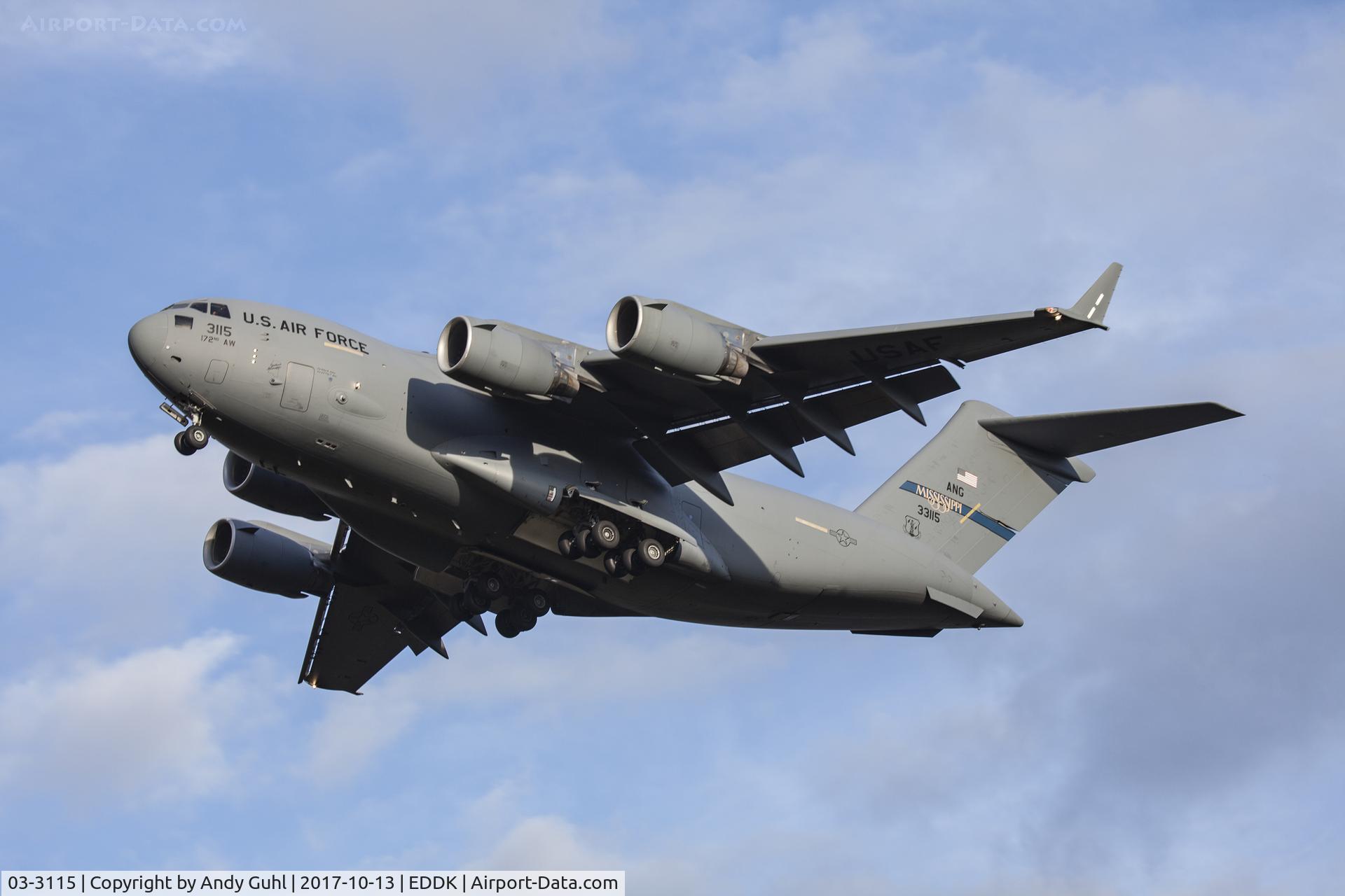 03-3115, 2003 Boeing C-17A Globemaster III C/N R-115, Mississippi