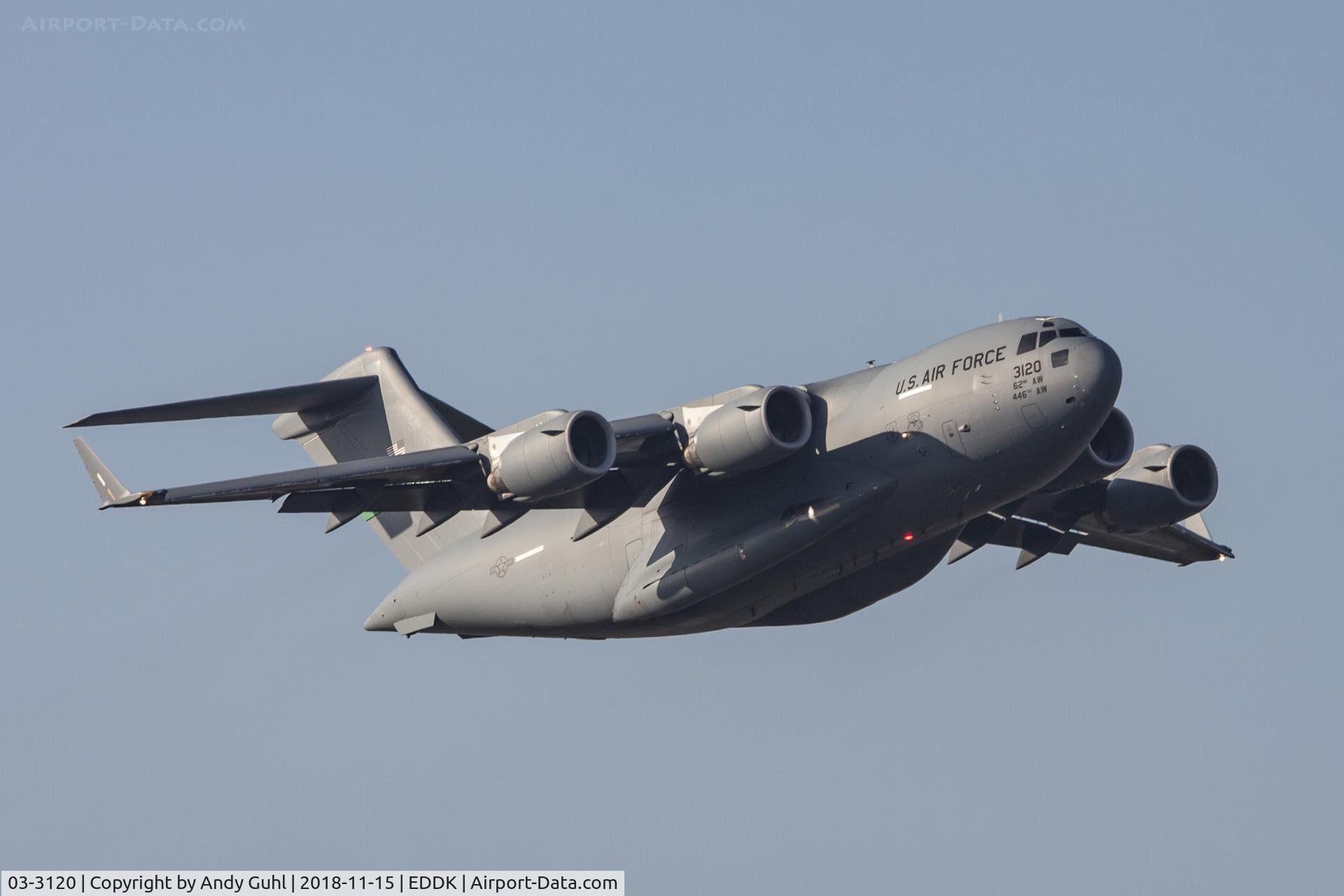 03-3120, 2003 Boeing C-17A Globemaster III C/N P-120, short departure