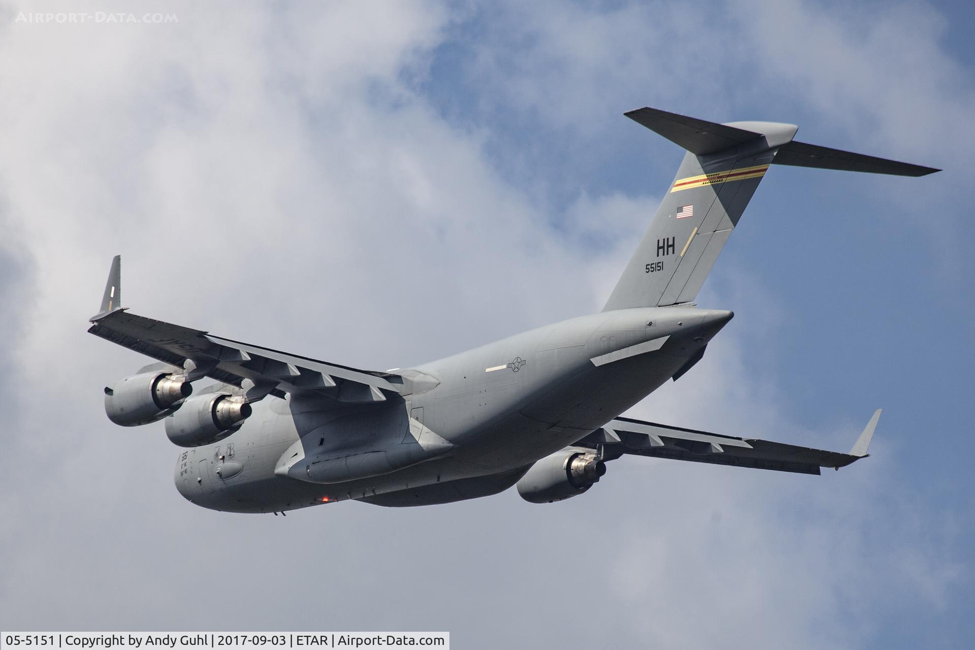 05-5151, 2005 Boeing C-17A Globemaster III C/N P-151, Look behind