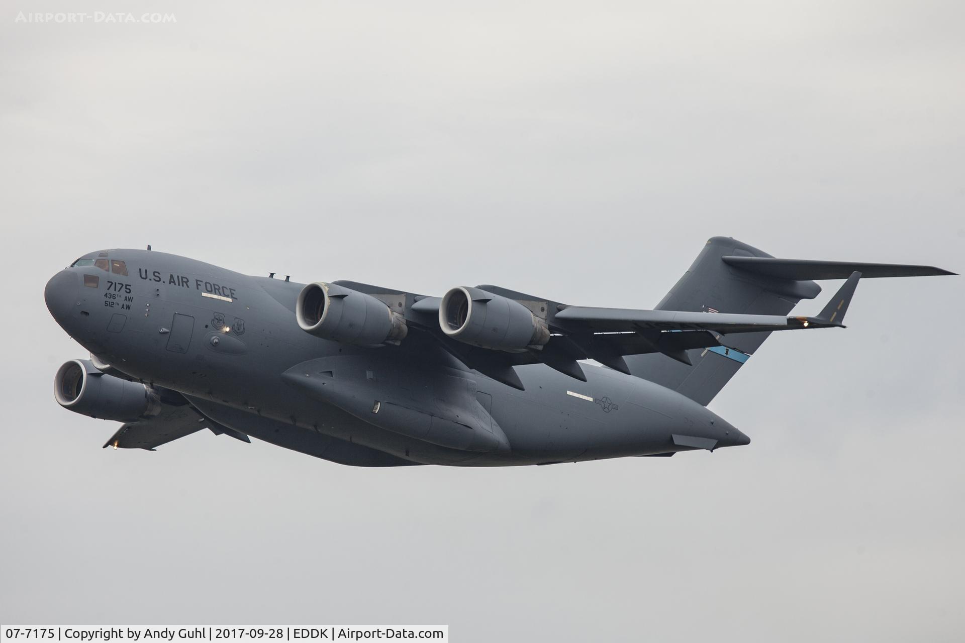 07-7175, 2007 Boeing C-17A Globemaster III C/N 50193/F192/P175, Departure