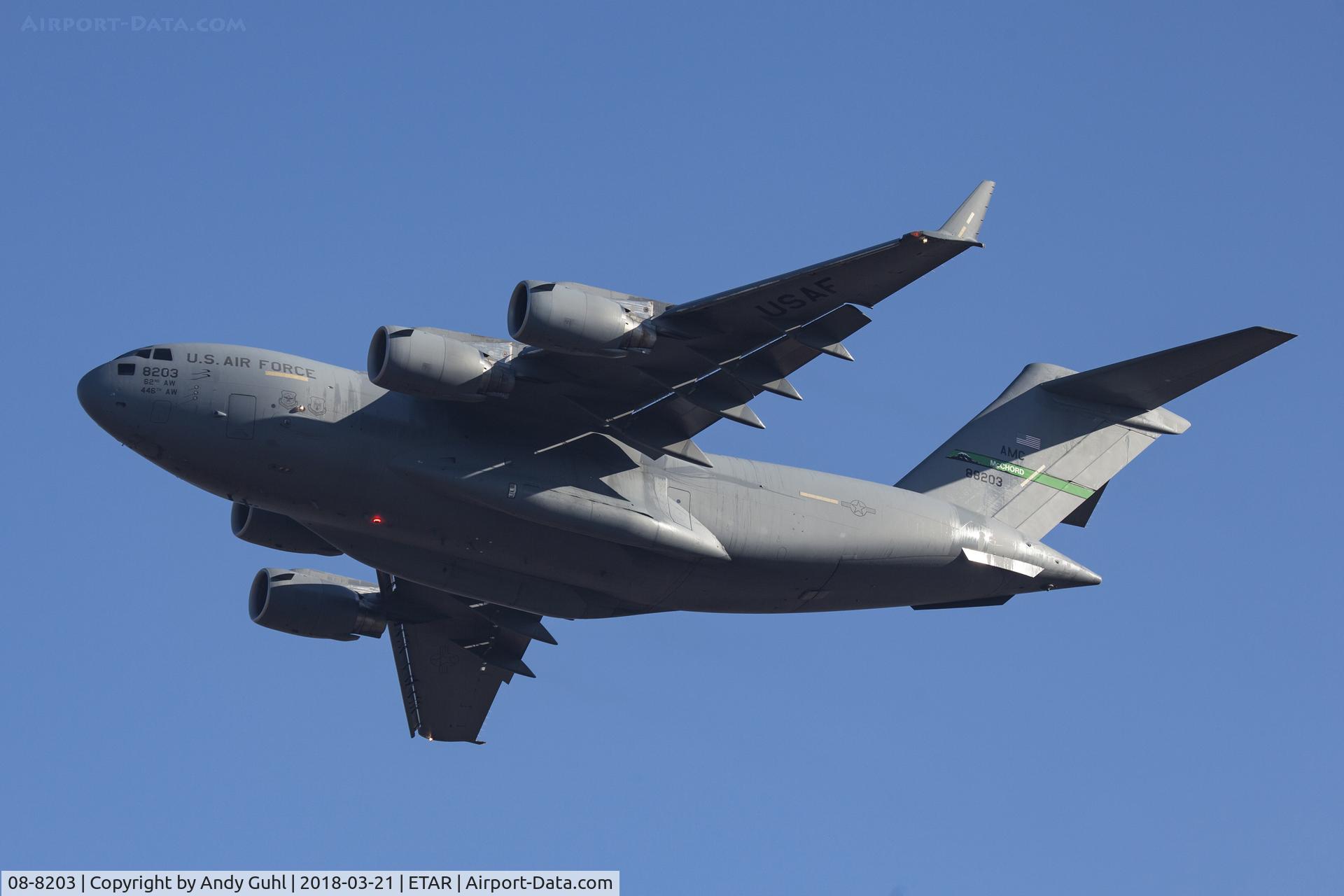 08-8203, 2008 Boeing C-17A Globemaster III C/N P-203, 08-8203 after departure