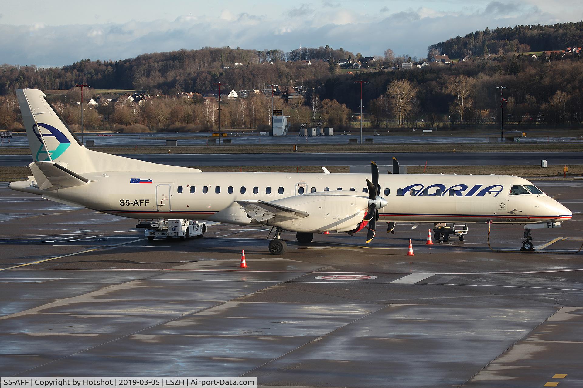 S5-AFF, 1997 Saab 2000 C/N 2000-048, Ready for another round of wet-lease short-haul rides