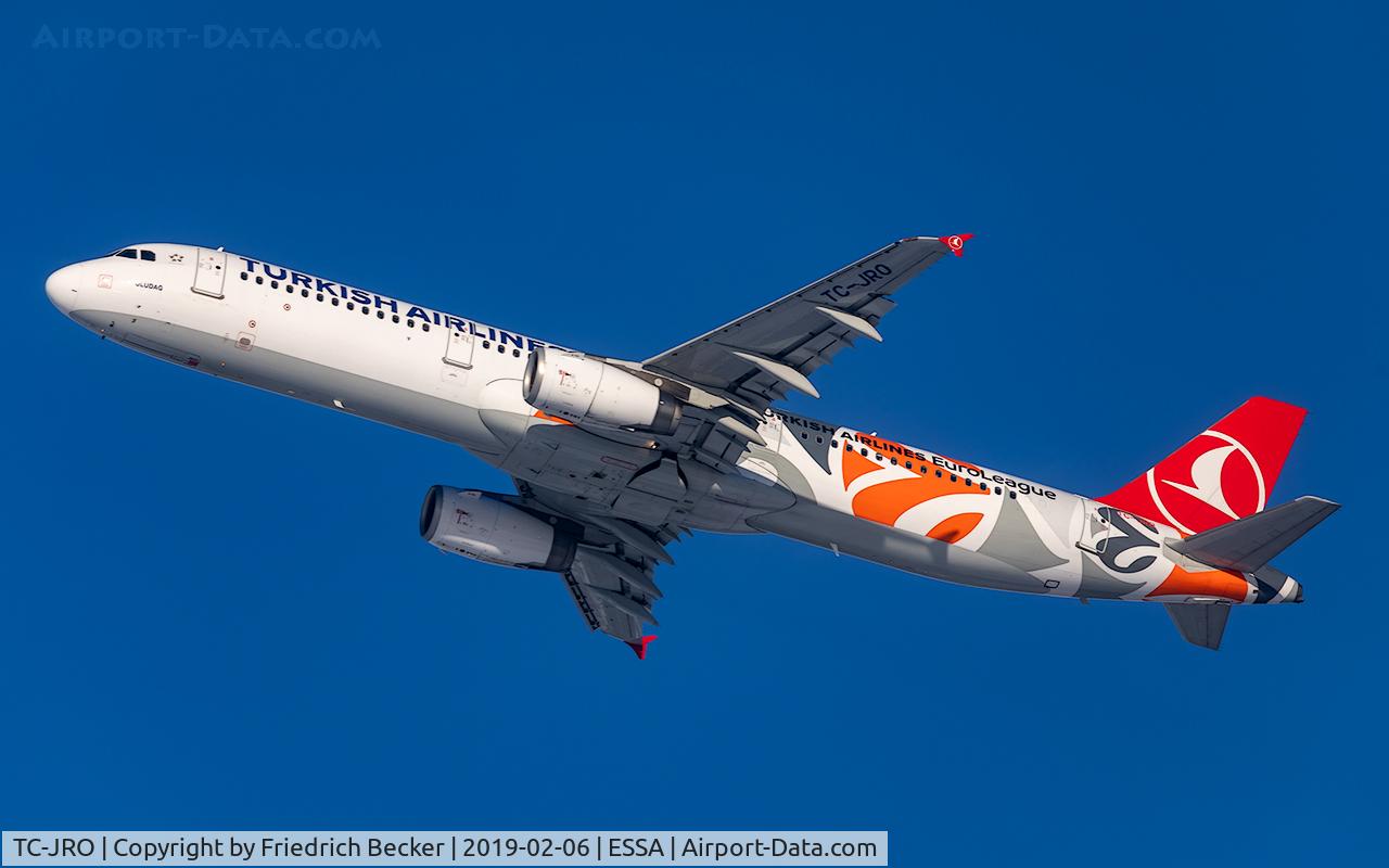 TC-JRO, 2011 Airbus A321-231 C/N 4682, departing Arlanda via RW26