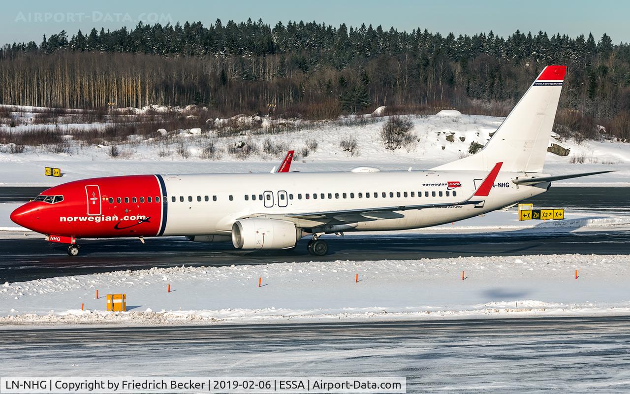 LN-NHG, 2015 Boeing 737-8JP C/N 41139, taxying to the gate