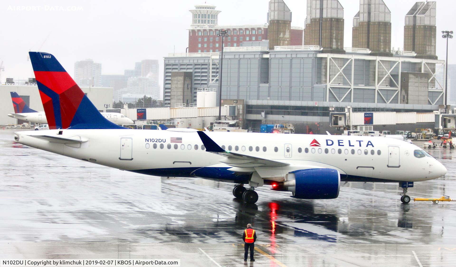 N102DU, 2018 Airbus A220-100 C/N 50021, Departure for the 2nd revenue flight