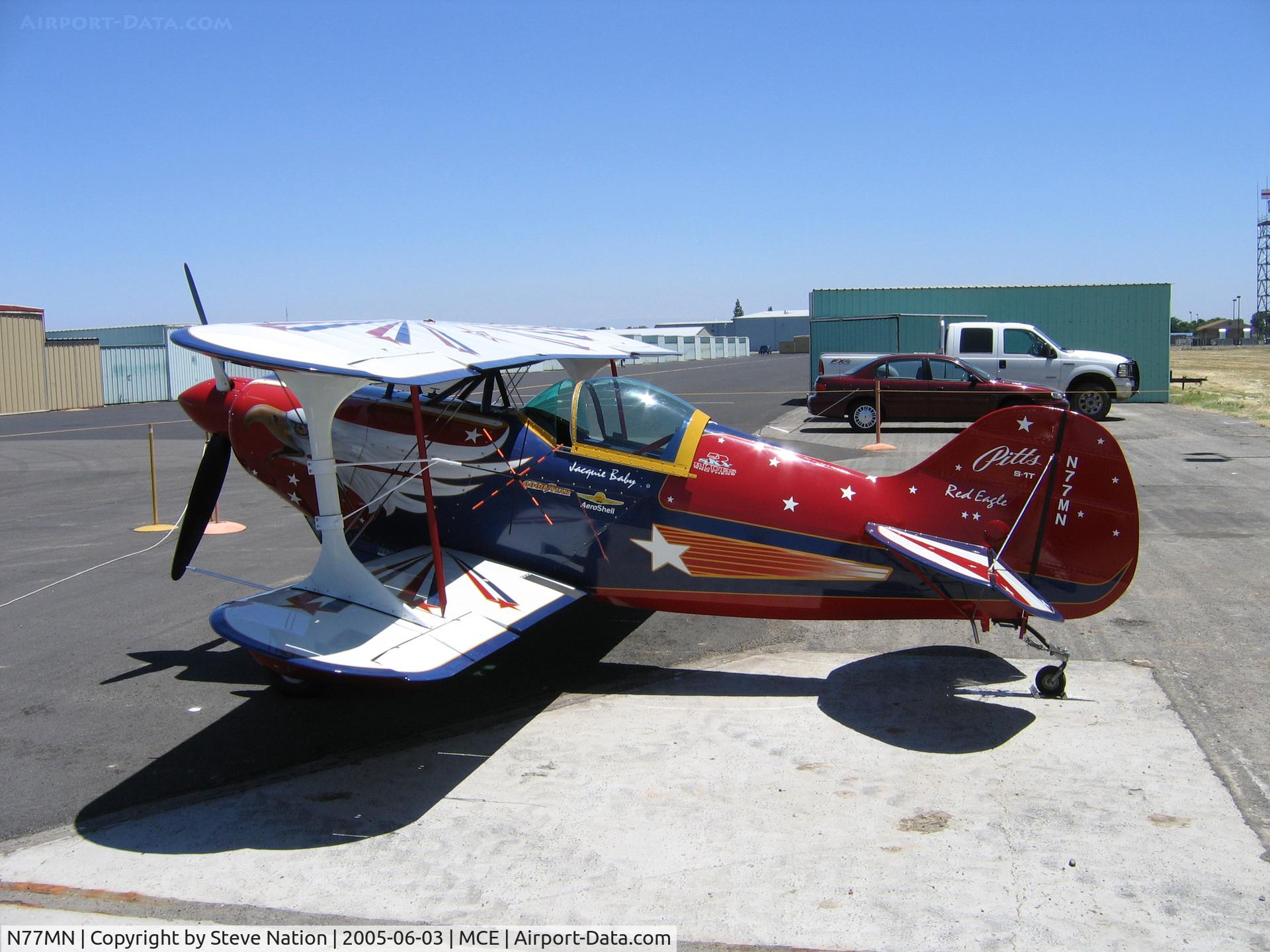 N77MN, 1986 Christen Pitts S-1T C/N 1040, Jacquie Warda's 1986 Pitts S-1T at Merced, CA