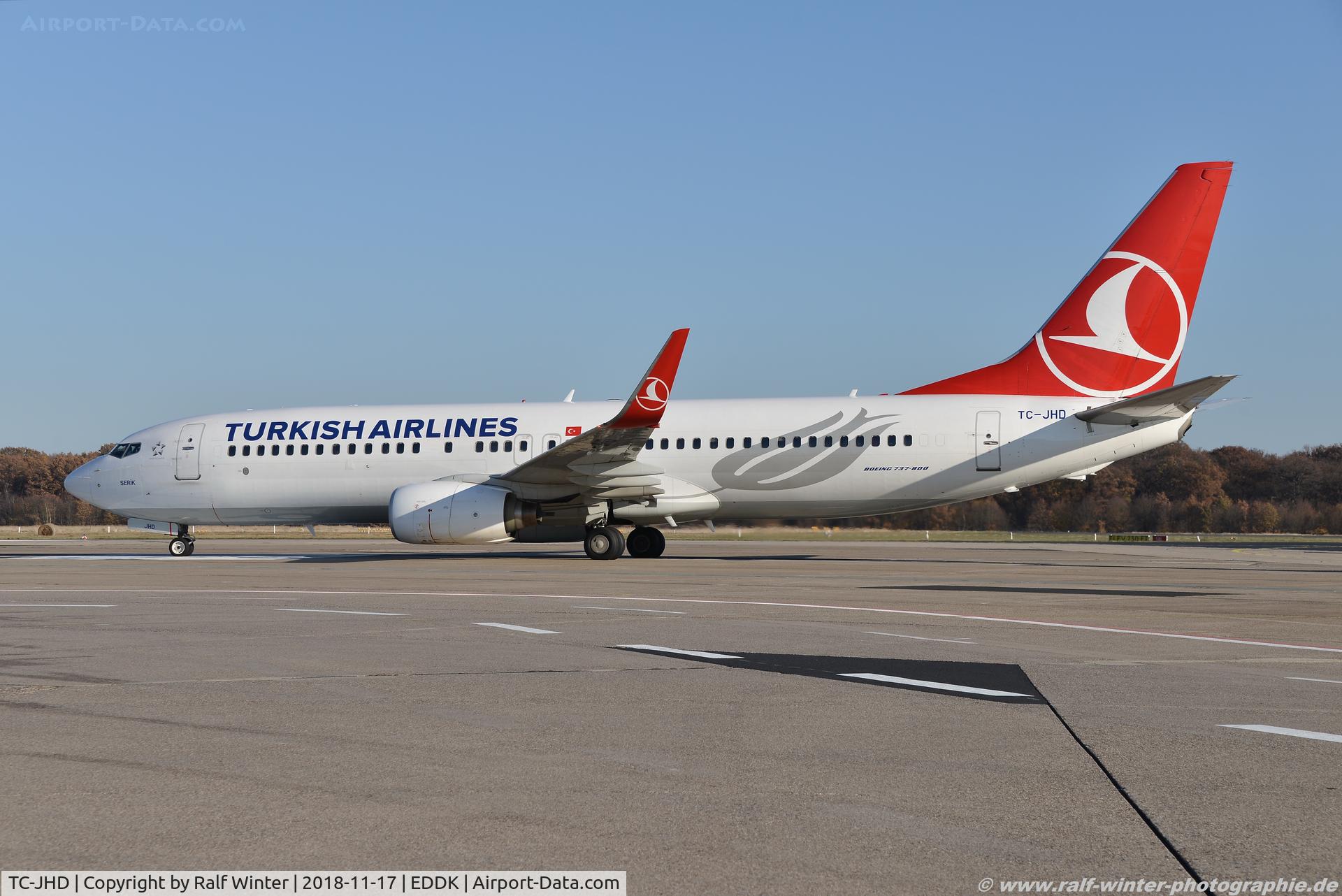 TC-JHD, 2008 Boeing 737-8F2 C/N 35743, Boeing 737-8F2W - TK THY Turkish Airlines 'Serik' - 35743 - TC-JHD - 17.11.2018 - CGN