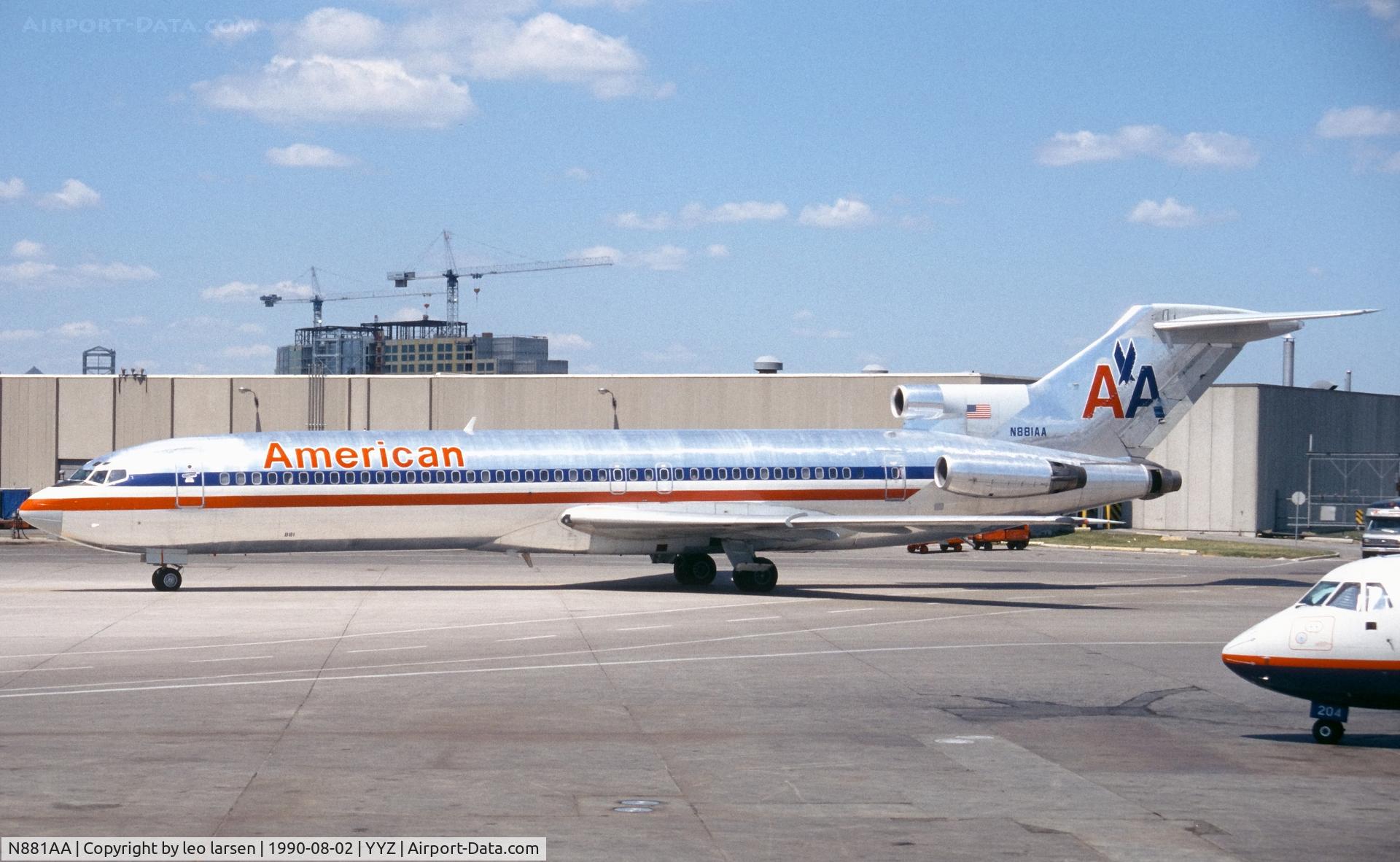 N881AA, 1979 Boeing 727-223 C/N 21520, Toronto 2.8.1990