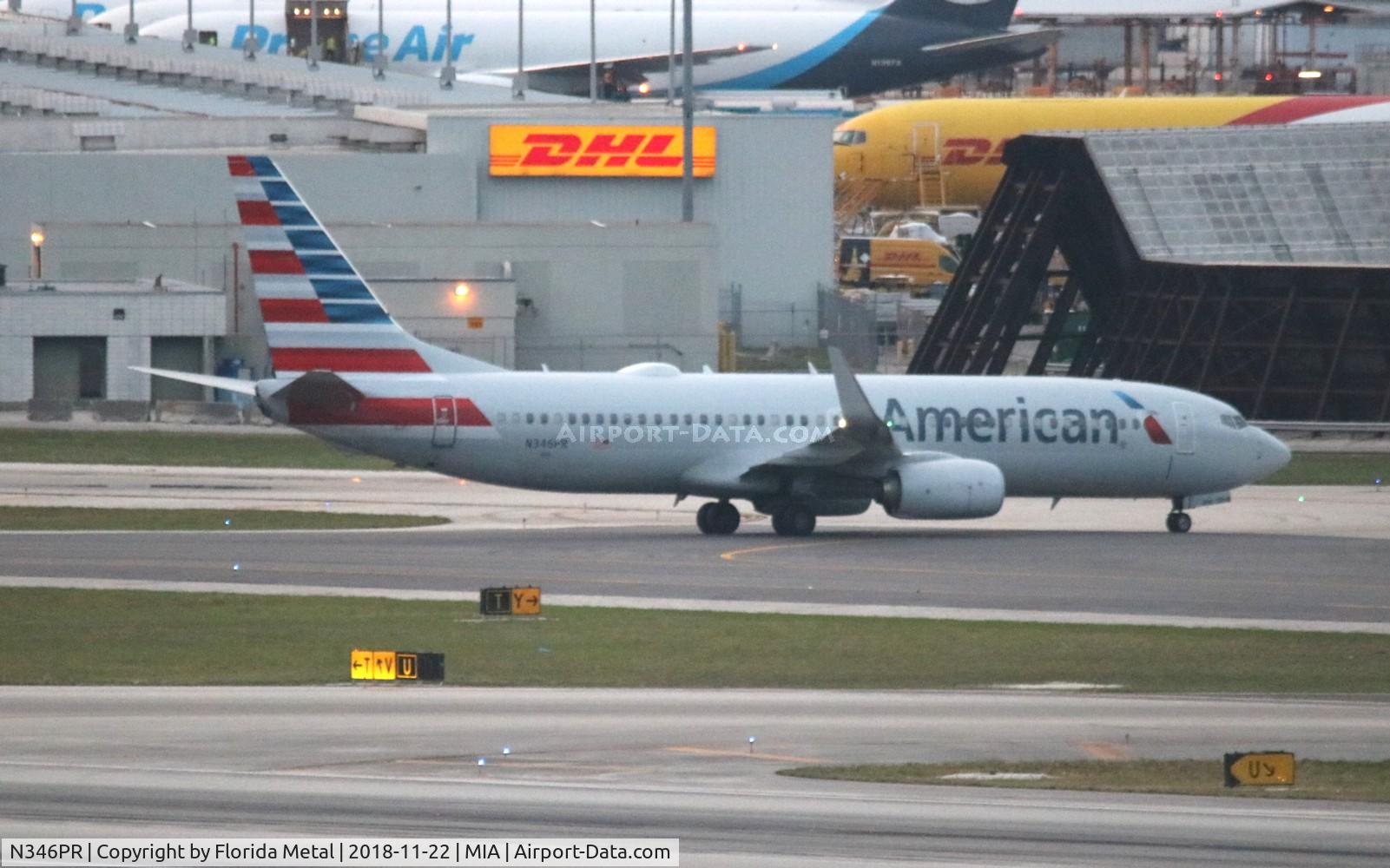 N346PR, 2017 Boeing 737-823 C/N 31273, American