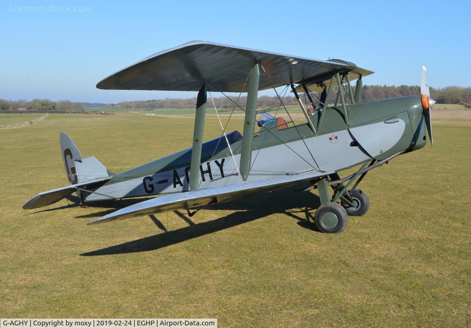 G-AGHY, 1939 De Havilland DH-82A Tiger Moth II C/N 82292, De Havilland DH-82A Tiger Moth at Popham. Ex military serial N9181