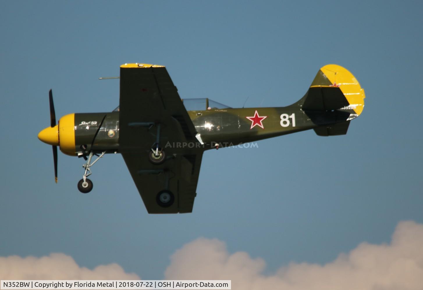 N352BW, 1983 Yakovlev (Aerostar) Yak-52 C/N 833412, Yak 52