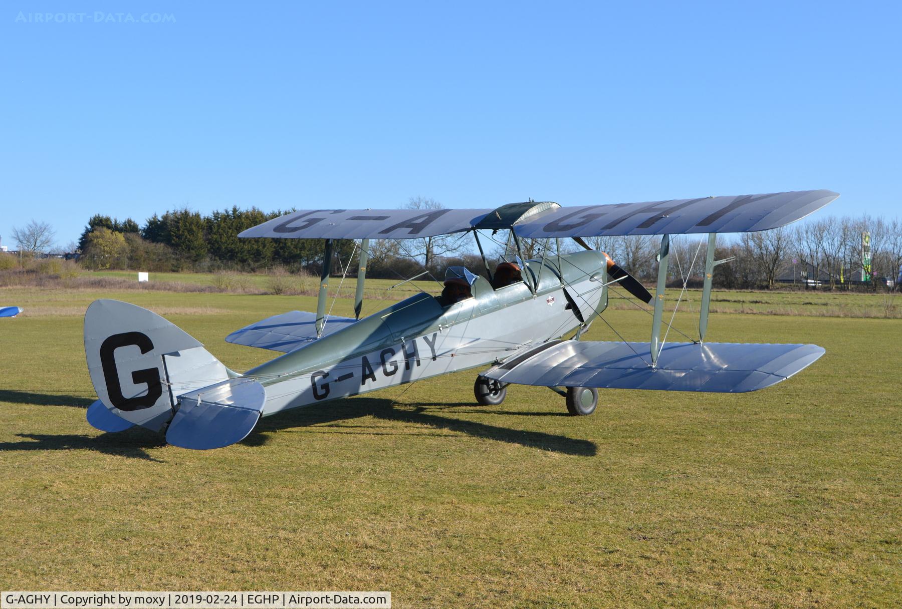 G-AGHY, 1939 De Havilland DH-82A Tiger Moth II C/N 82292, De Havilland DH-82A Tiger Moth at Popham. Ex military serial N9181
