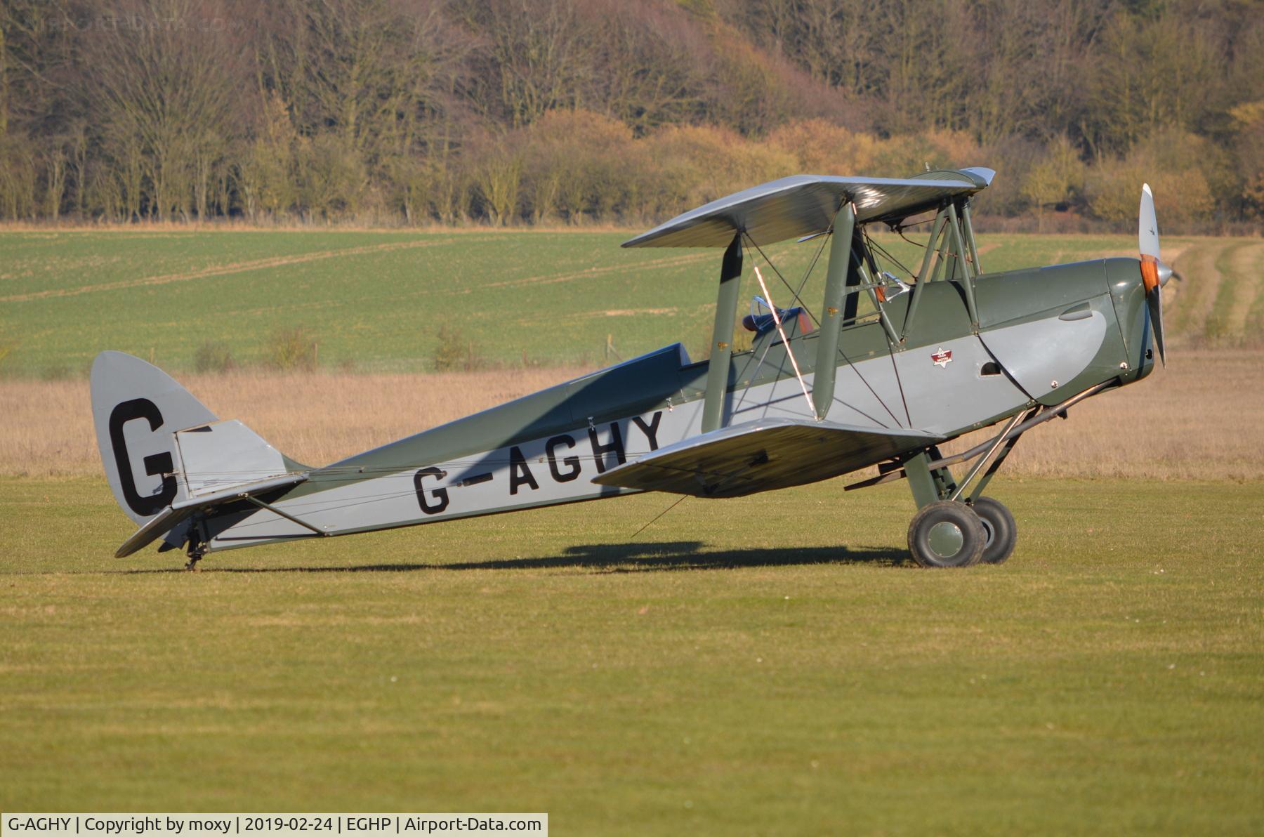 G-AGHY, 1939 De Havilland DH-82A Tiger Moth II C/N 82292, De Havilland DH-82A Tiger Moth at Popham. Ex military serial N9181