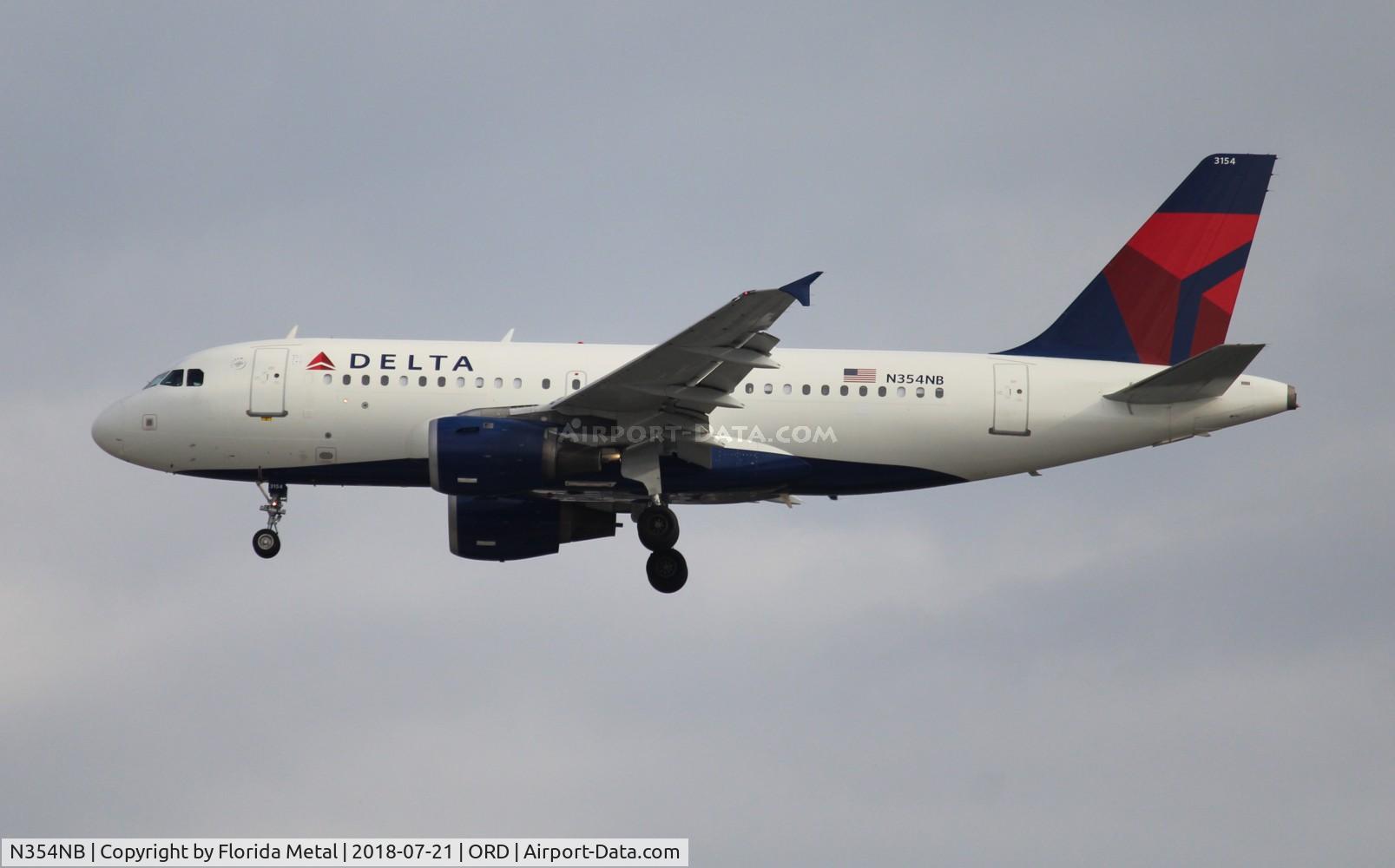 N354NB, 2002 Airbus A319-114 C/N 1833, Delta