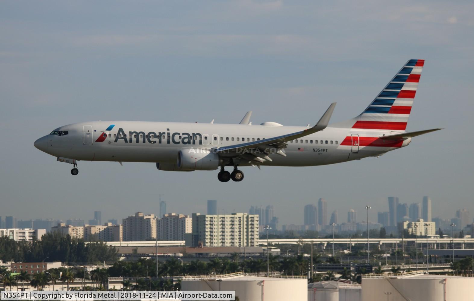 N354PT, 2017 Boeing 737-823 C/N 31275, American