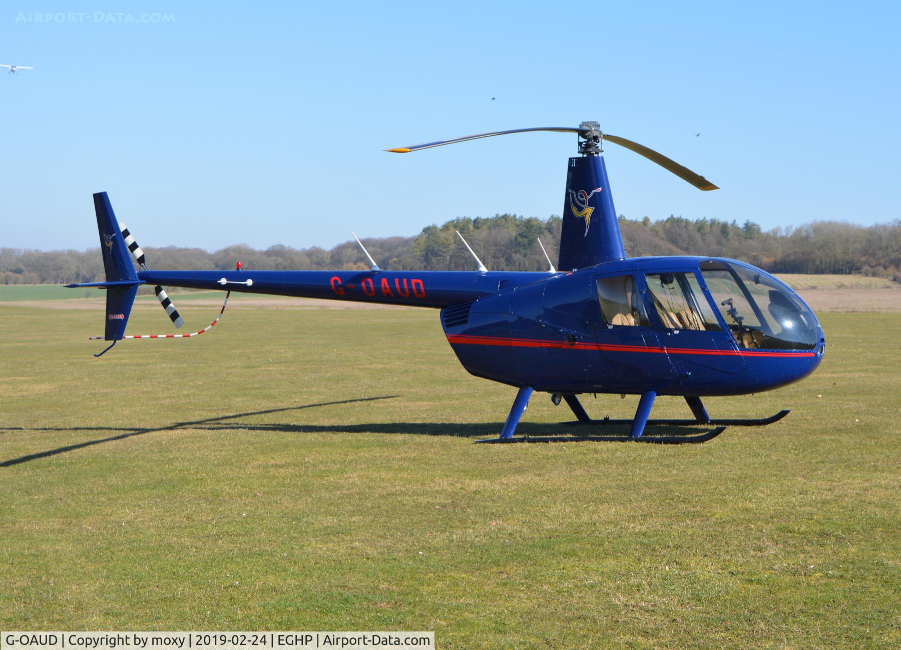 G-OAUD, 2005 Robinson R44 Raven I C/N 1467, Robinson R44 Raven I at Popham. Ex N393N