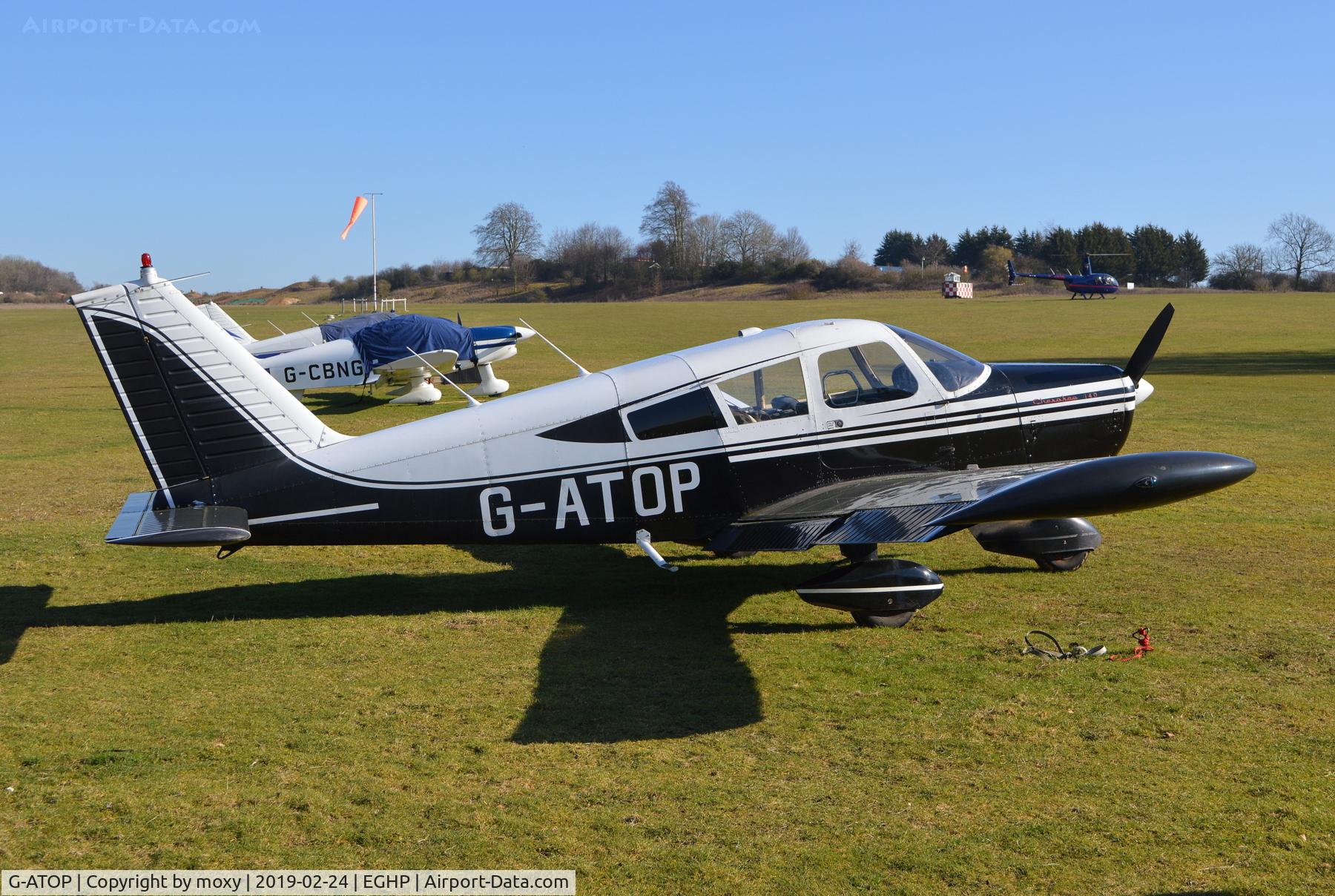 G-ATOP, 1966 Piper PA-28-140 Cherokee C/N 28-21682, Piper PA-28-140 Cherokee at Popham.