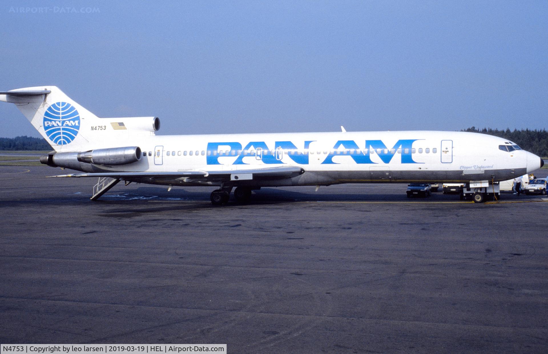 N4753, 1968 Boeing 727-235 C/N 19473, Helsinki 17.8.1990.