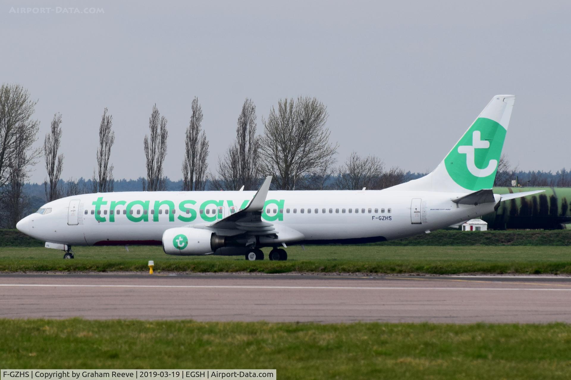 F-GZHS, 2007 Boeing 737-84P C/N 35074, Undergoing power runs at Norwich.