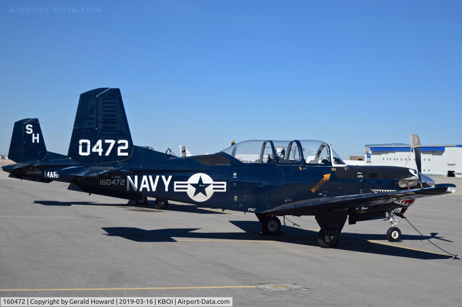 160472, Beech T-34C Turbo Mentor C/N GL-29, Parked on the north GA ramp. VMFAT-101 