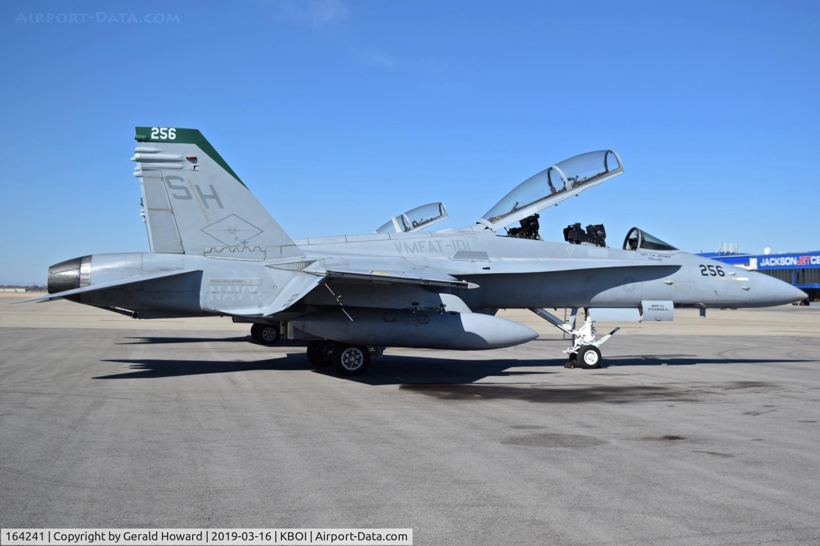 164241, 1991 McDonnell Douglas F/A-18D Hornet C/N 1004/D073, Parked on the north GA ramp. VMFAT-101 