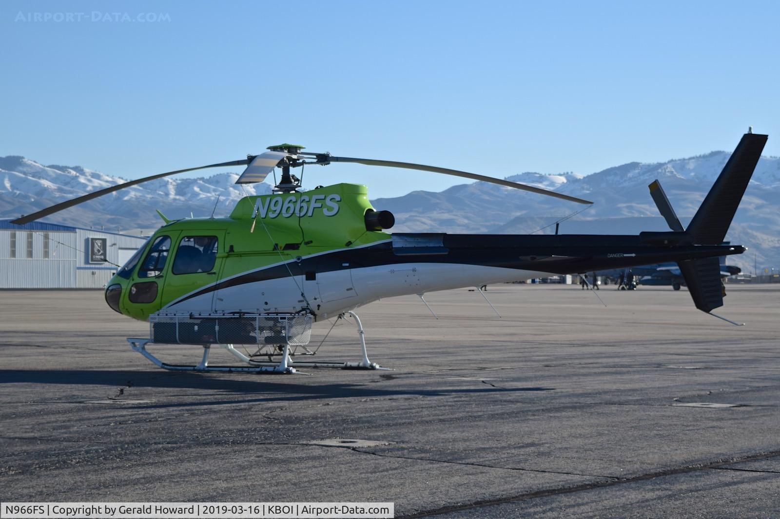 N966FS, 1989 Aerospatiale AS-350BA Ecureuil C/N 2301, Parked on the north GA ramp.