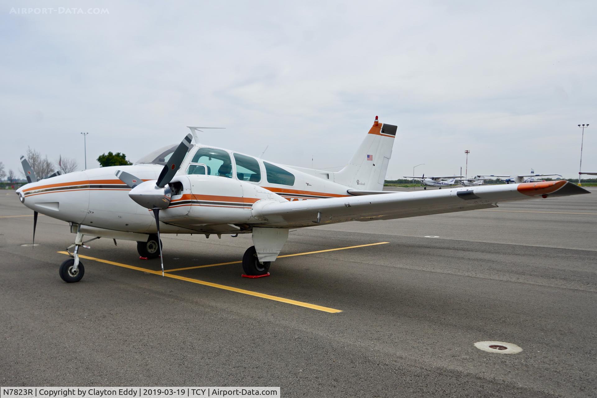 N7823R, 1968 Beech 95-B55 (T42A) Baron C/N TC-1197, Tracy Airport California 2019.
