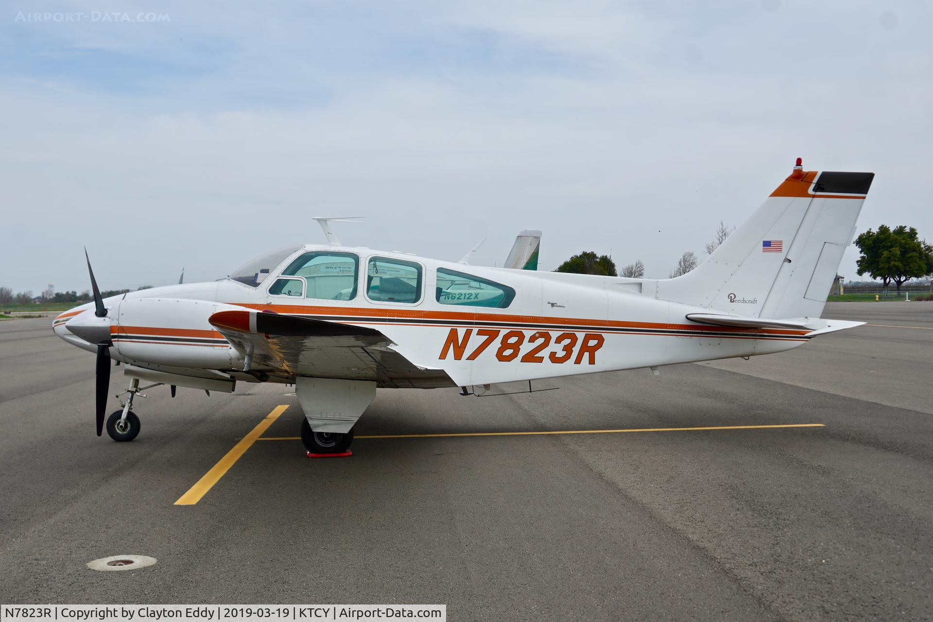 N7823R, 1968 Beech 95-B55 (T42A) Baron C/N TC-1197, Tracy Airport California 2019.