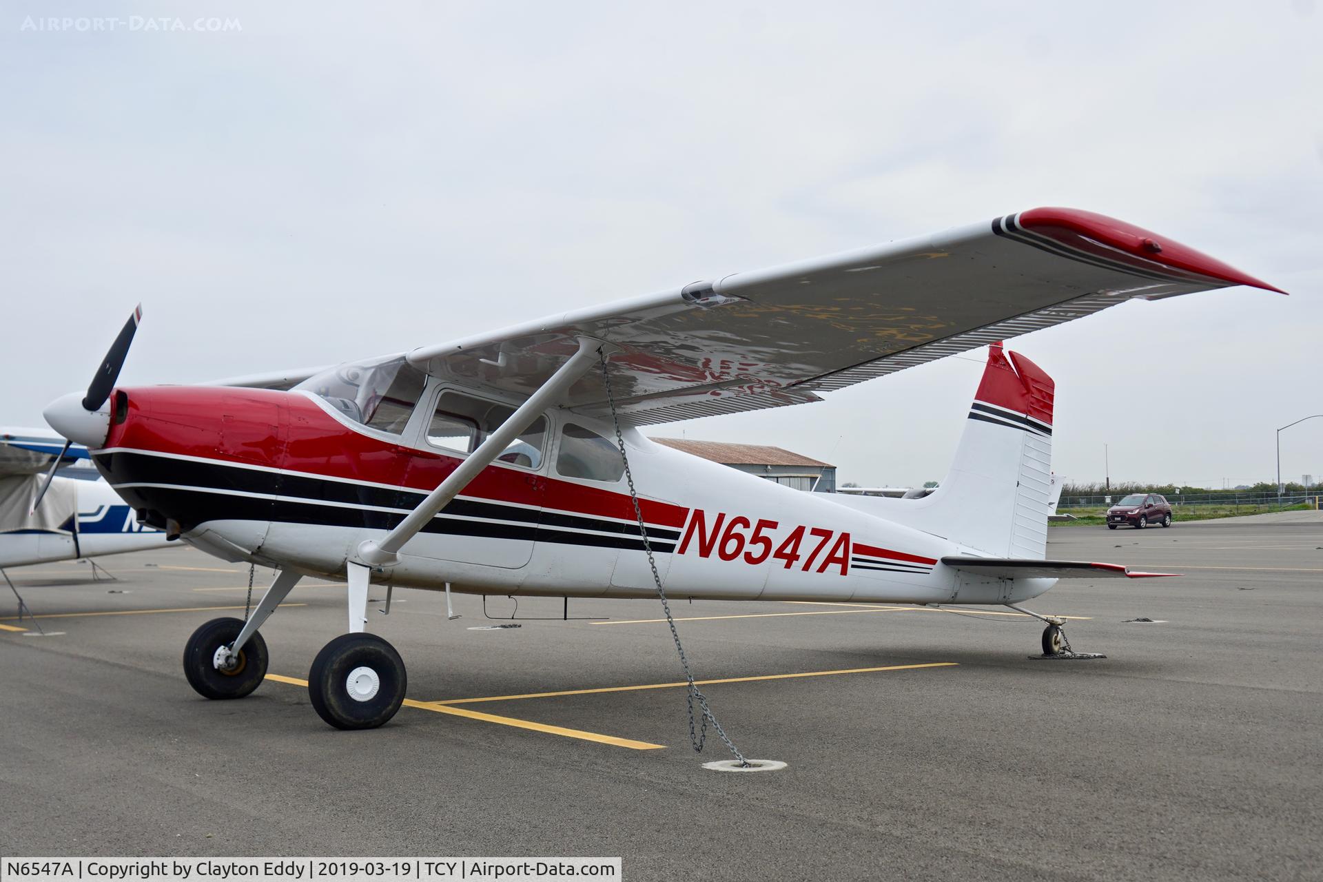 N6547A, 1956 Cessna 180 C/N 32444, Tracy Airport California 2019.