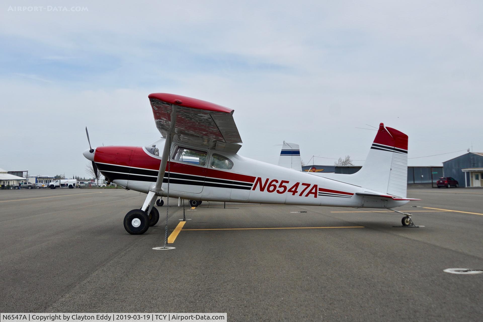 N6547A, 1956 Cessna 180 C/N 32444, Tracy Airport California 2019.