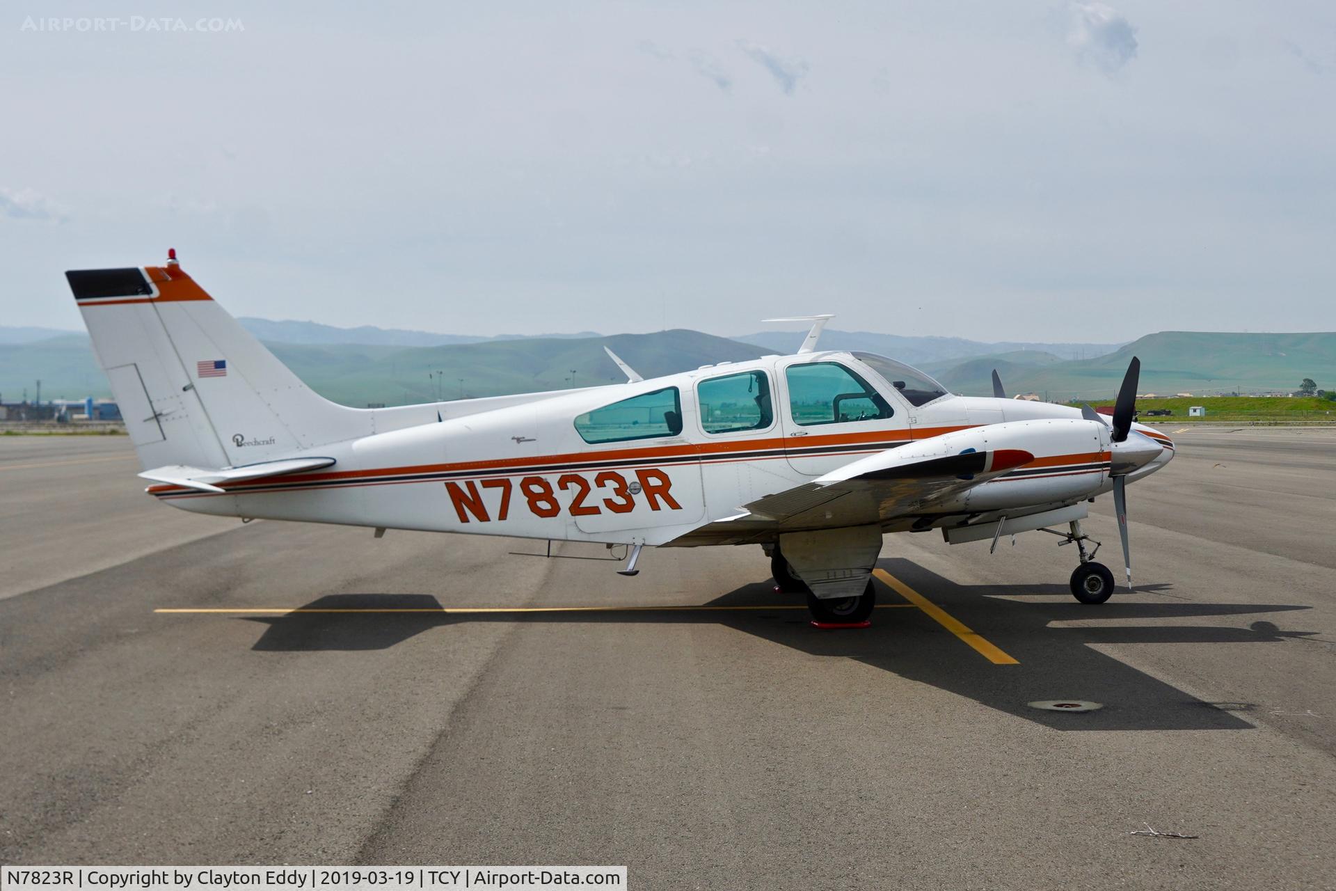 N7823R, 1968 Beech 95-B55 (T42A) Baron C/N TC-1197, Tracy Airport California 2019.