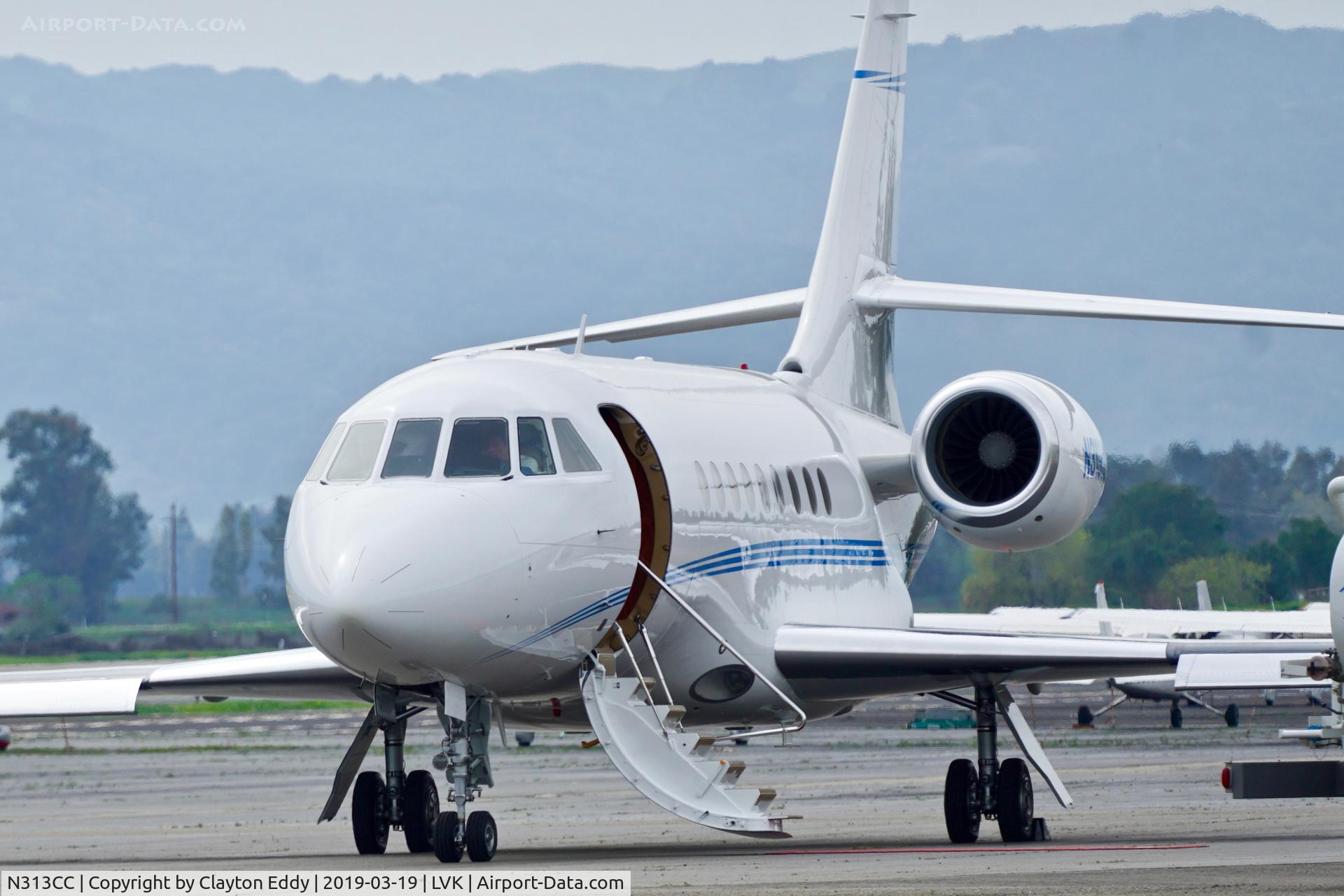 N313CC, 2003 Dassault Falcon 2000EX C/N 12, Livermore Airport California 2019.