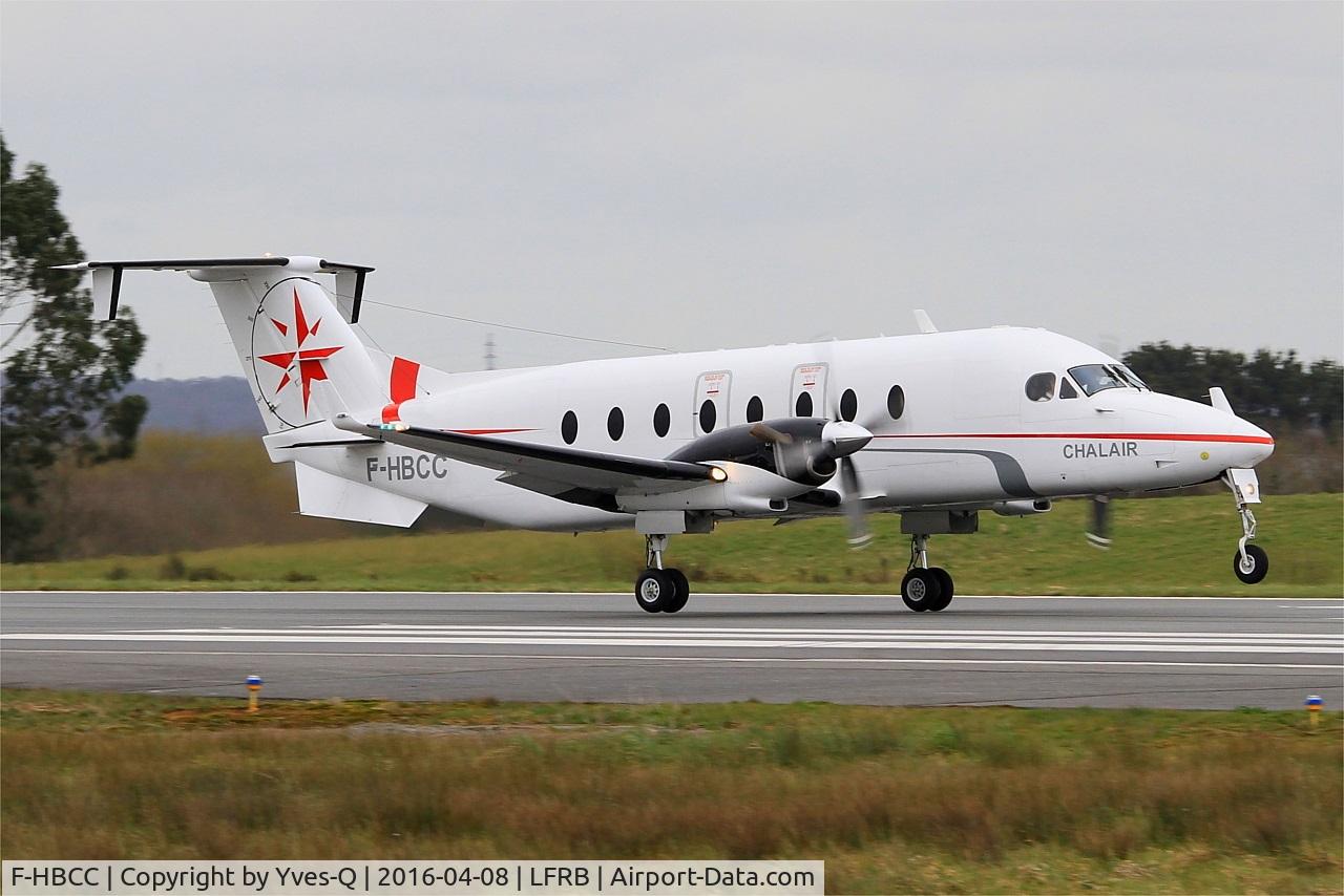 F-HBCC, 1999 Beech 1900D C/N UE-350, Beech 1900D, Take off rwy 25L, Brest-Bretagne Airport (LFRB-BES)