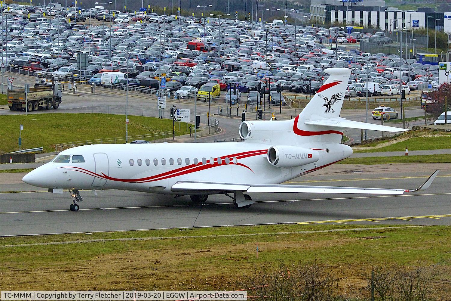 TC-MMM, 2014 Dassault Falcon 7X C/N 227, At Luton Airport