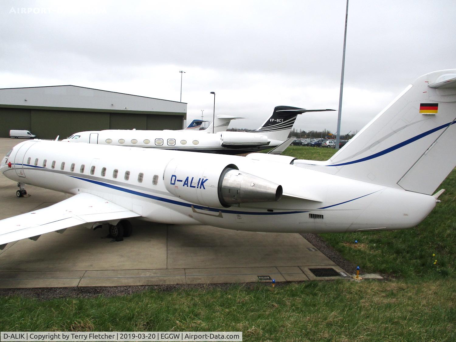 D-ALIK, 2006 Bombardier Challenger 850 (CL-600-2B19) C/N 8066, At Luton Airport
