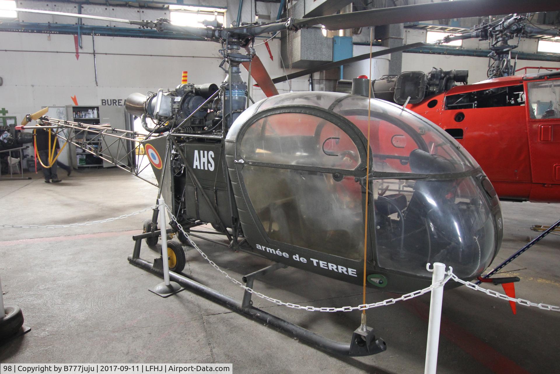 98, Sud SE-3130 Alouette II C/N 1134, Musée de l'Aviation Clément Ader