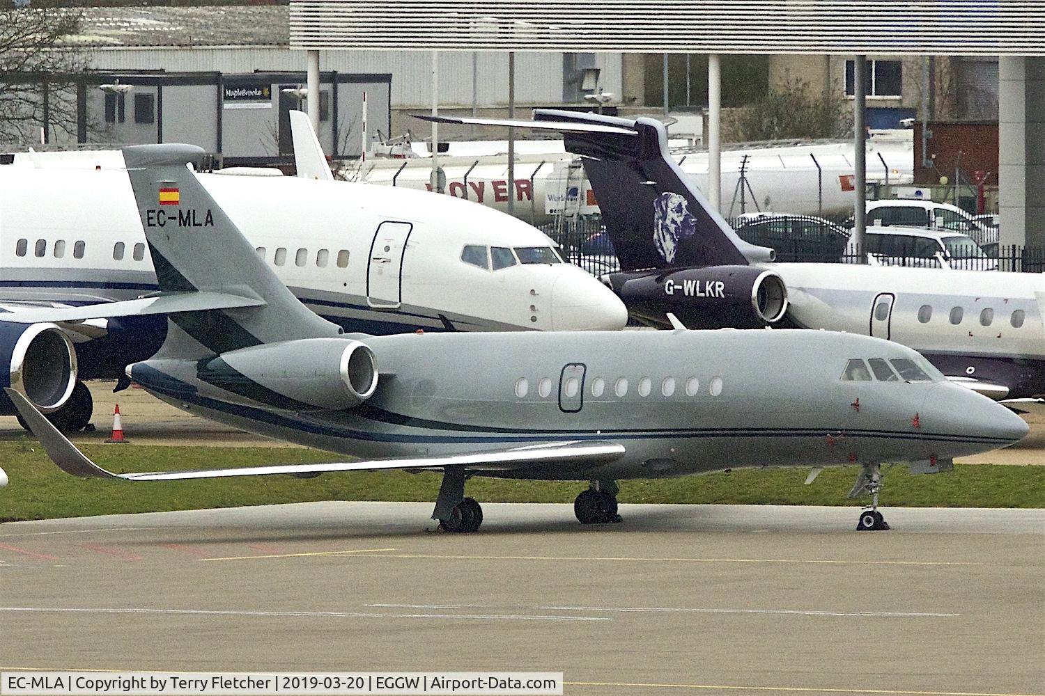EC-MLA, Dassault Falcon 2000S C/N 735, at Luton