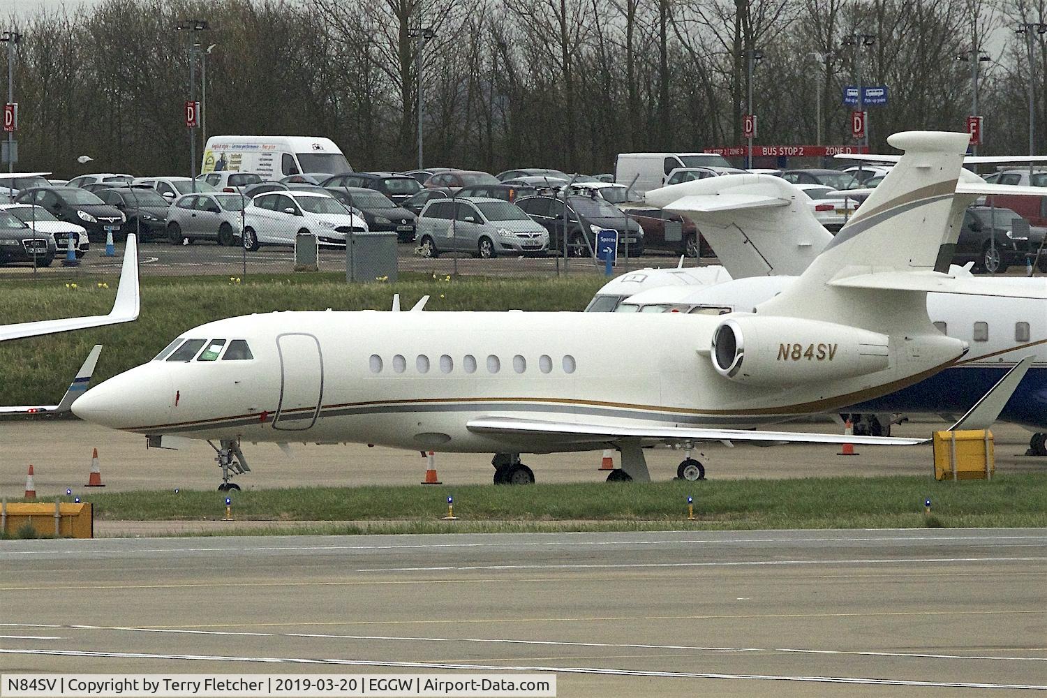 N84SV, 2014 Dassault Falcon 2000EX C/N 291, At Luton