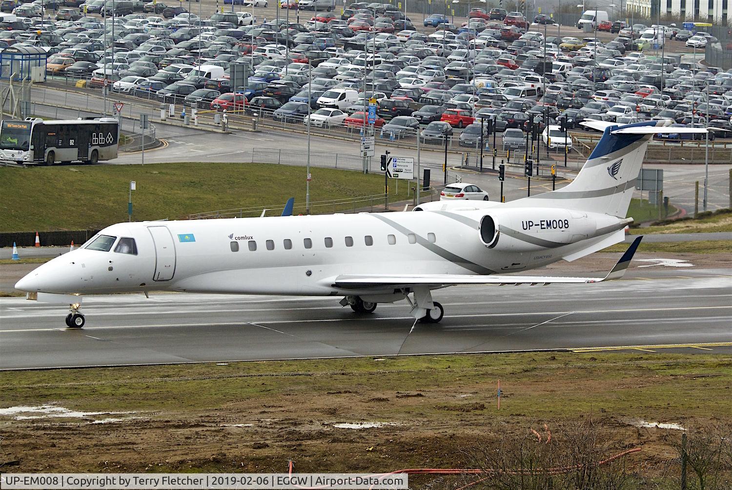 UP-EM008, 2011 Embraer EMB-135BJ Legacy 650 C/N 14501147, At Luton