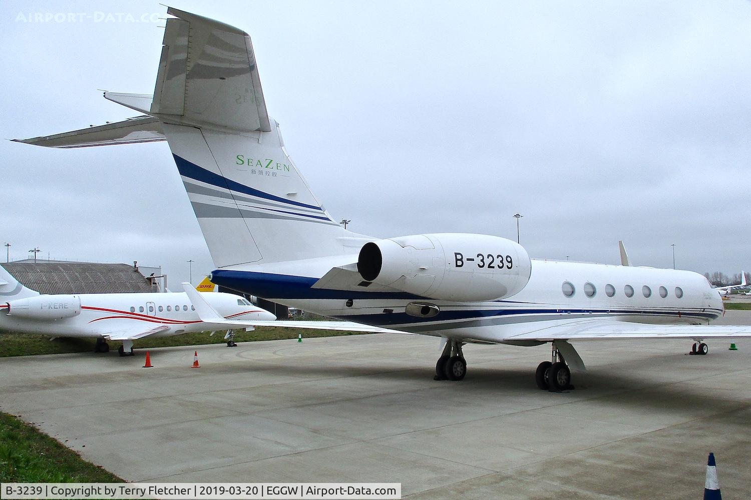 B-3239, 2018 Gulfstream Aerospace GV-SP (G550) C/N 5553, At Luton