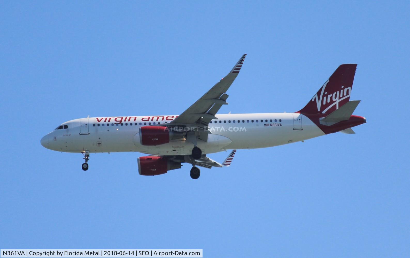 N361VA, 2013 Airbus A320-214 C/N 5515, Virgin America