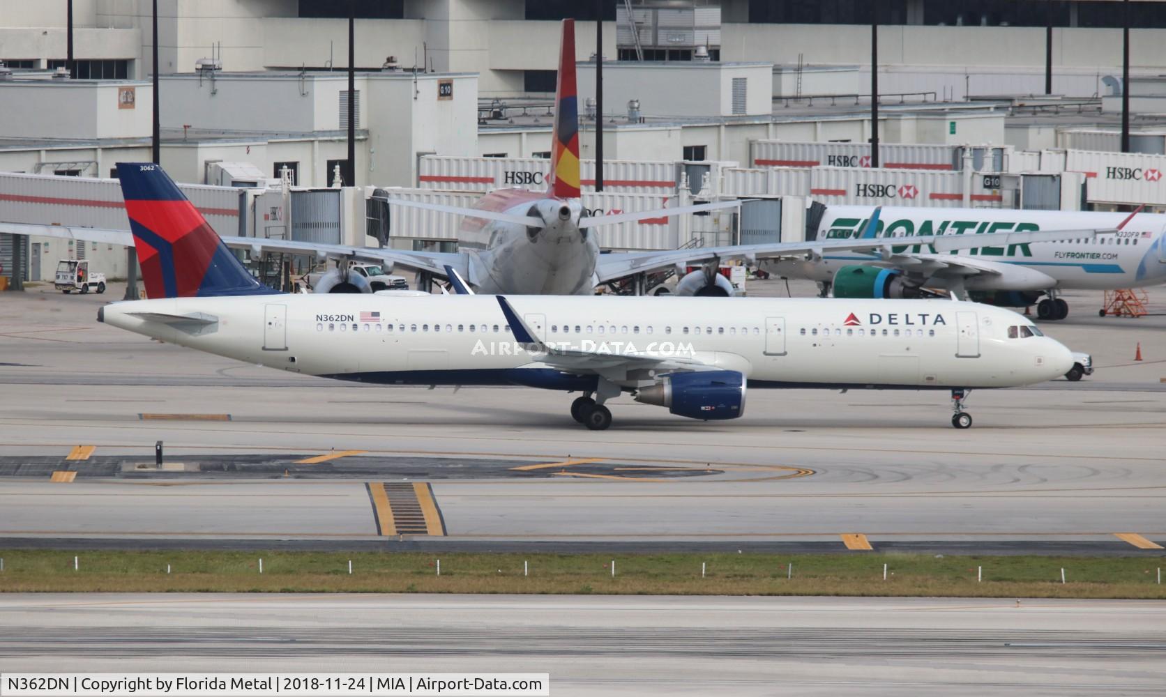 N362DN, 2018 Airbus A321-231SL C/N 8447, Delta