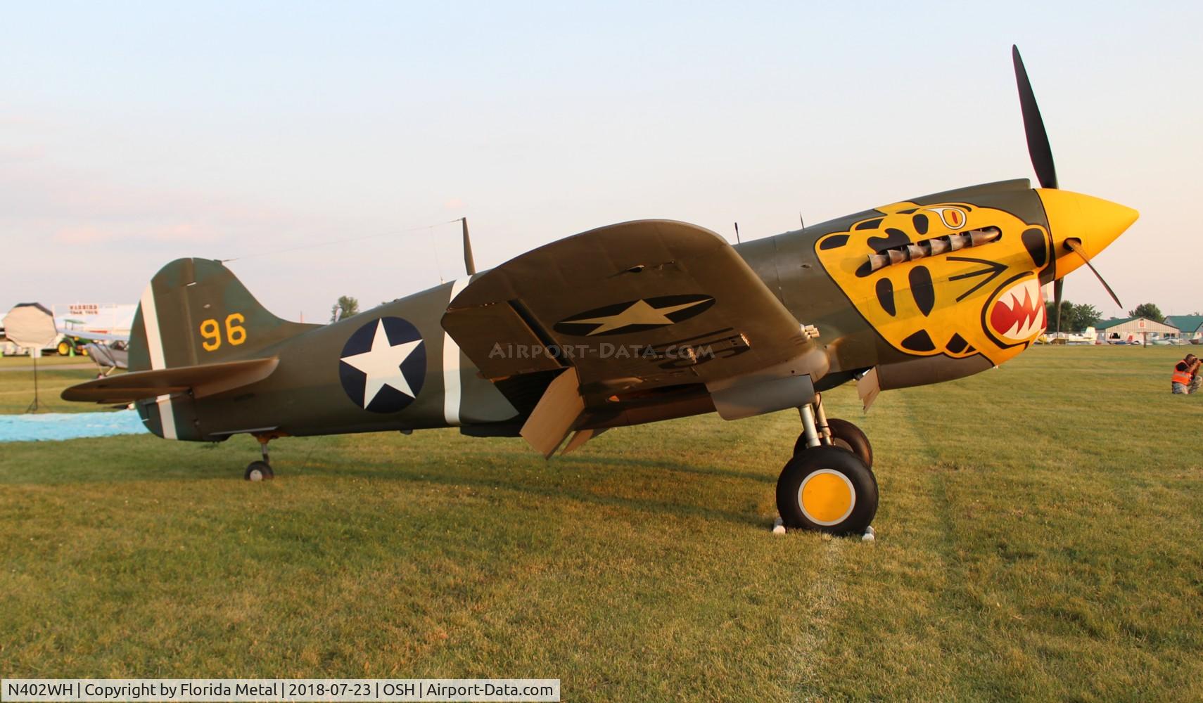N402WH, 1942 Curtiss P-40K-10 Warhawk C/N 12467, P-40K