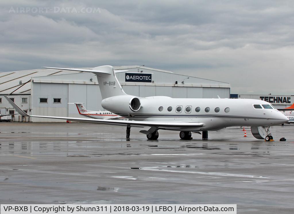 VP-BXB, 2018 Gulfstream G-VI (G650ER) C/N 6296, Parked at tha General Aviation area...